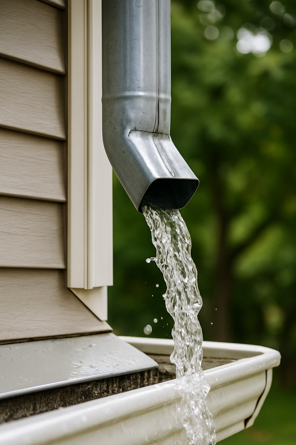 Unclogging downspouts
